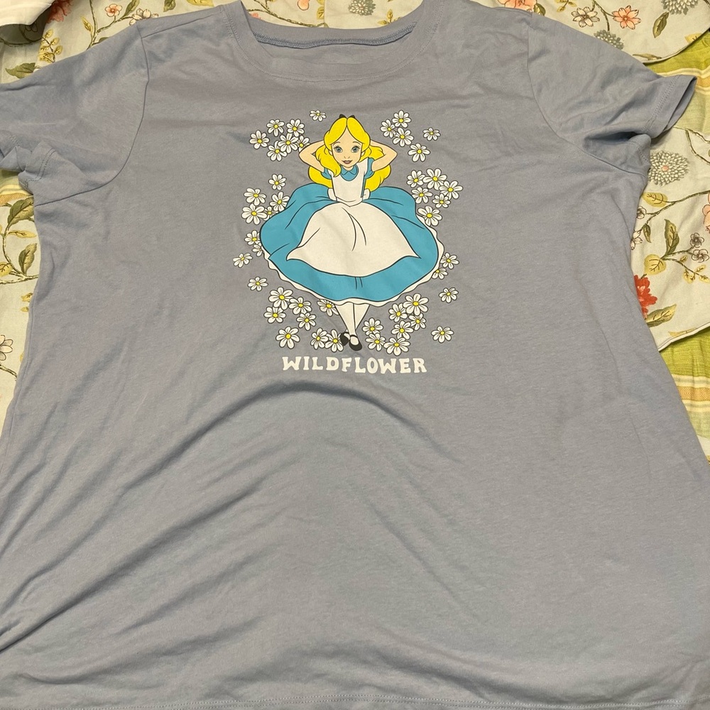 Torrid Alice and Wonderland Wildflower T Shirt